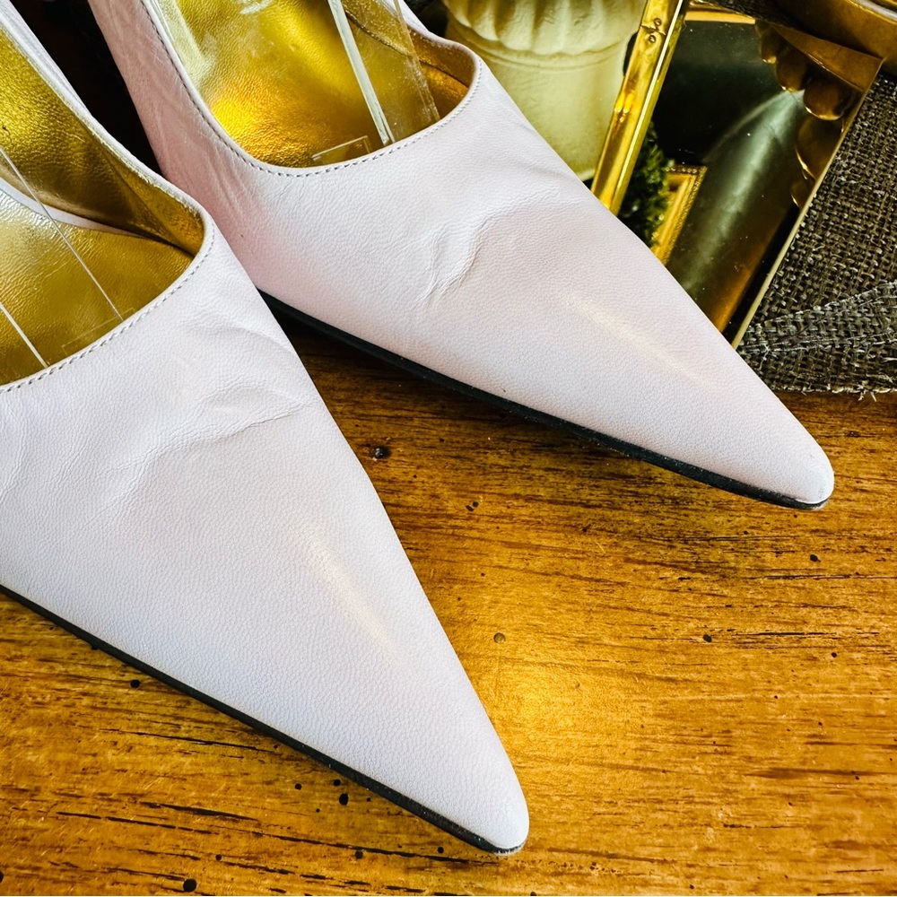 Dolce & Gabbana Pink Calfskin Slingback Stilettos Size 39.5 Italy - Picture 11 of 13